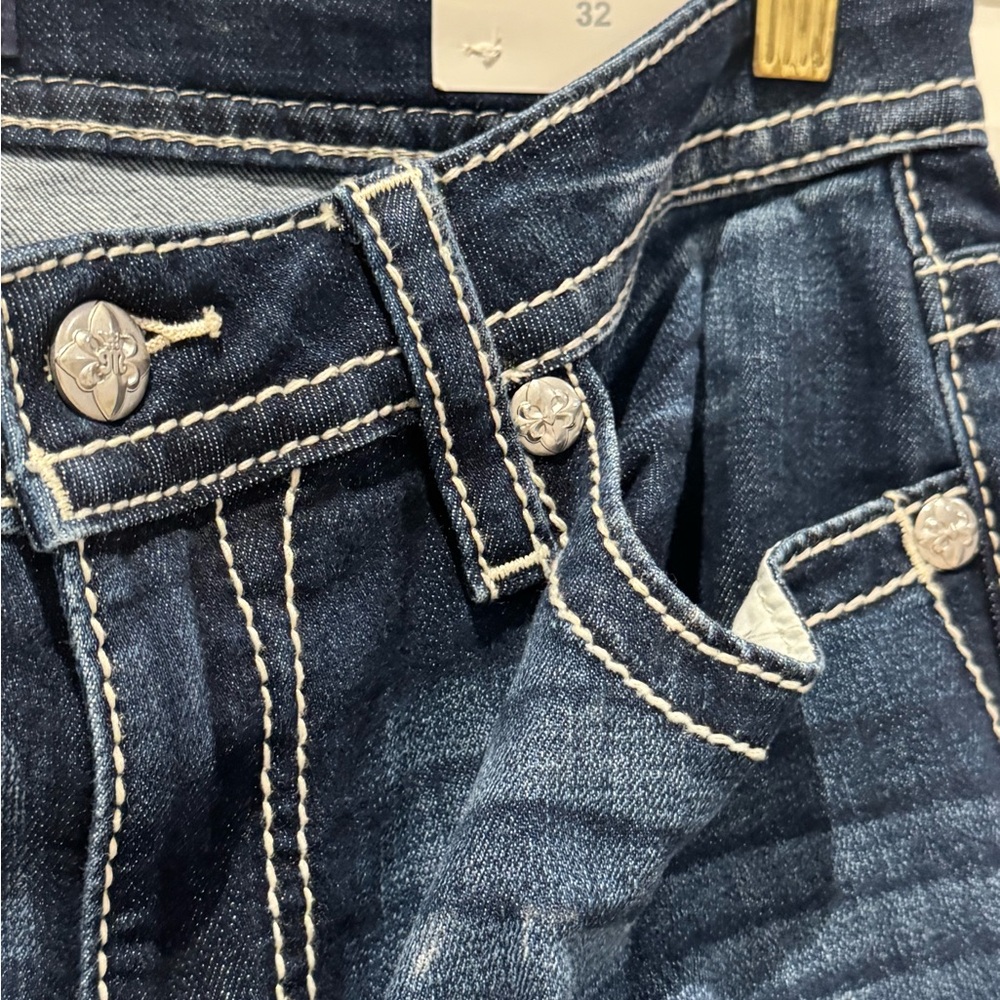 NWT Miss Me Mid-Rise Boot Jeans in Dark Blue - 32x32 - Picture 8 of 10